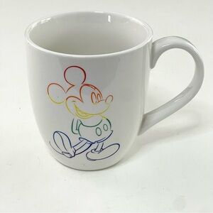 Disney Mickey Mouse Coffee Mug Rainbow Disney Collection Pride Tea Cup 18 oz